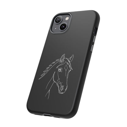 Horse Portrait Sketch - Tough Phone Case