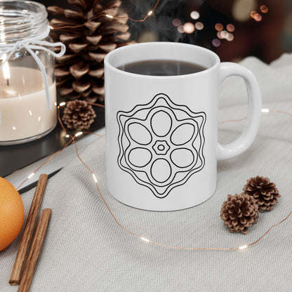 Elegant Monochrome Ceramic Mug, Modern Coffee Cup, Minimalist Tea Mug, Perfect Gift for Housewarmings, Birthdays, or Holidays