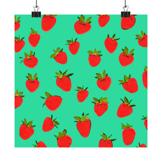 Strawberry Pattern - Poster