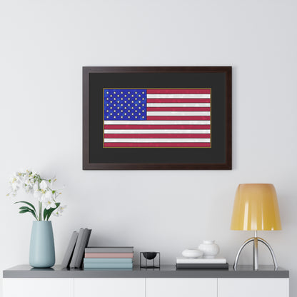 New Glory American Flag (Gold Edge Edition) - Framed Poster