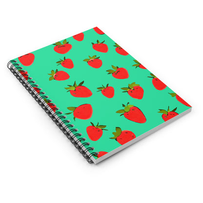 Strawberry Pattern - Spiral Notebook