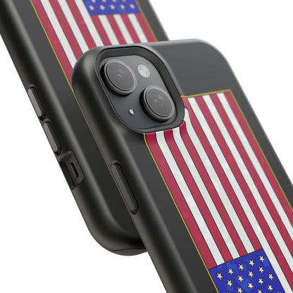 New Glory American Flag (Gold Edge Edition) - Magnetic Phone Case