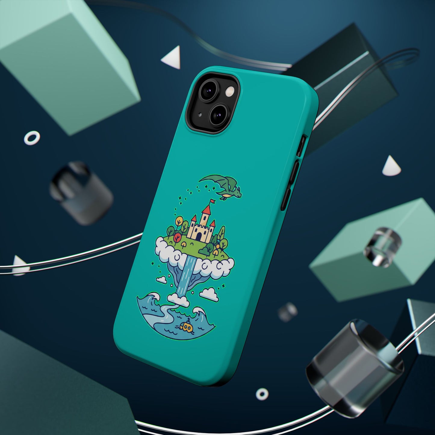Floating Castle Dragon - Magical Fantasy Island - Magnetic Phone Case