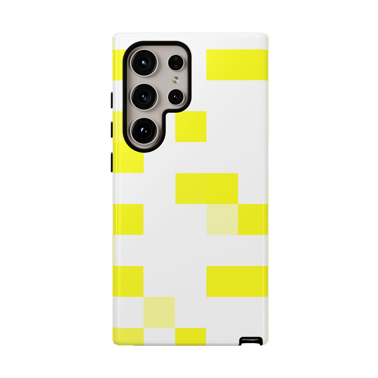 Yellow Pixel Grid -  Phone Case