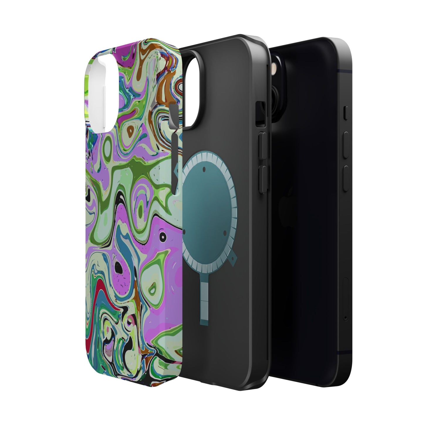 Vibrant Multi‑Color Swirl - Magnetic Phone Case