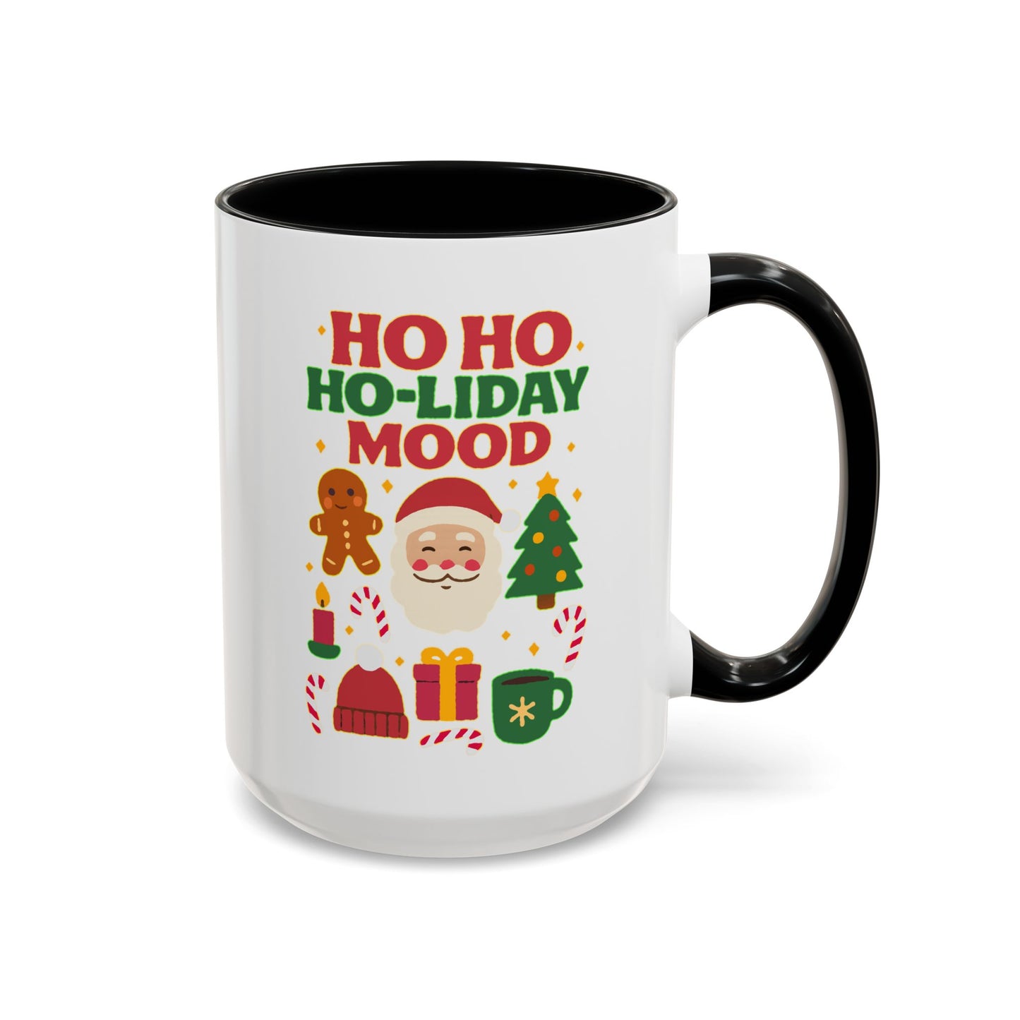 Ho Ho Ho-liday Mood - Color Accent Mug
