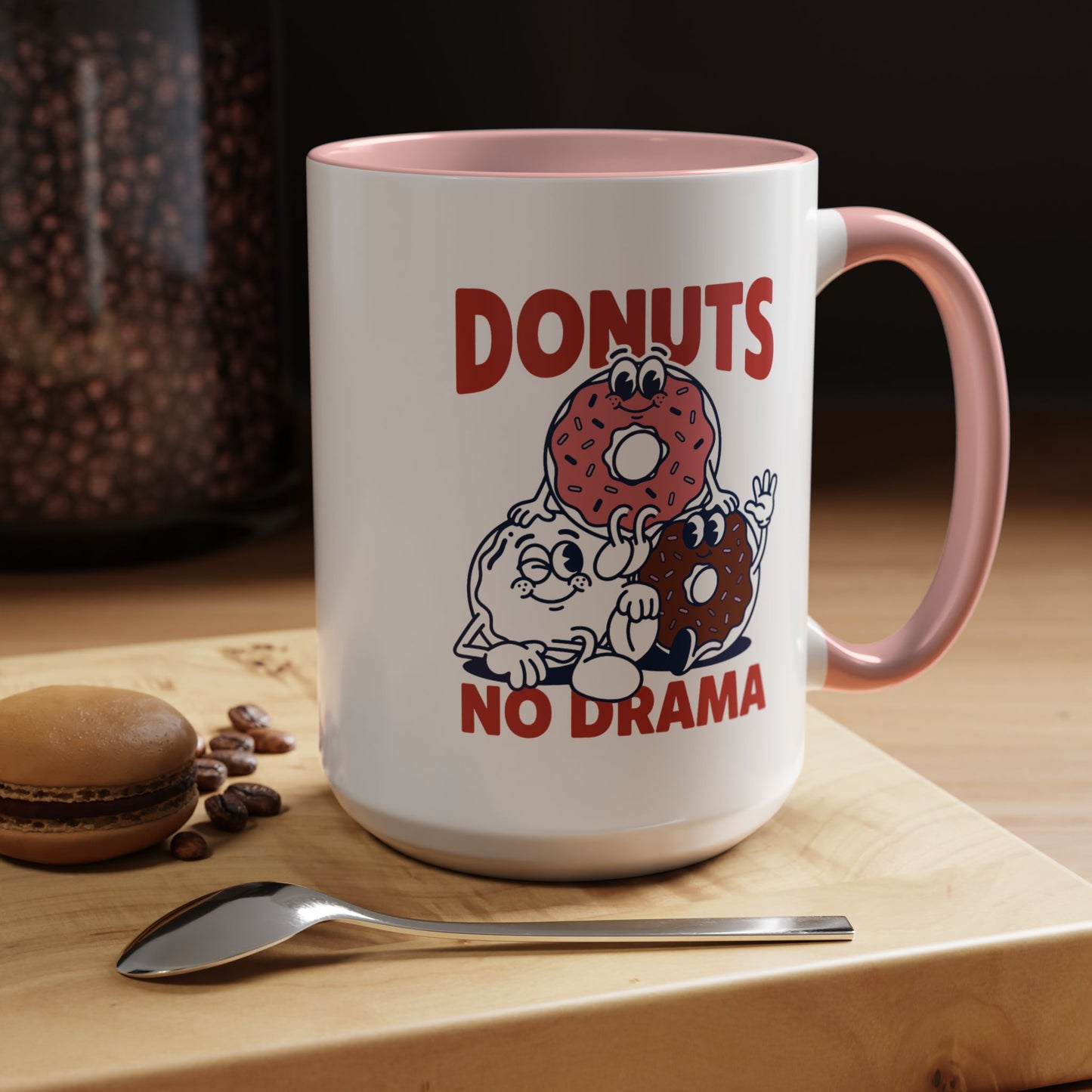 Donuts No Drama - Color Accent Mug