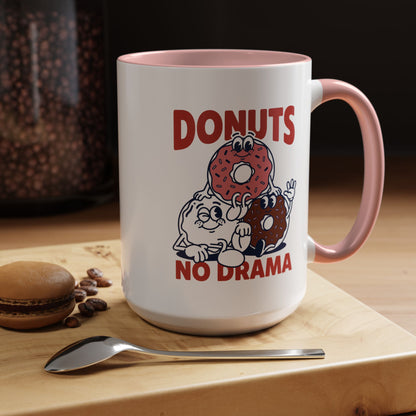 Donuts No Drama - Color Accent Mug