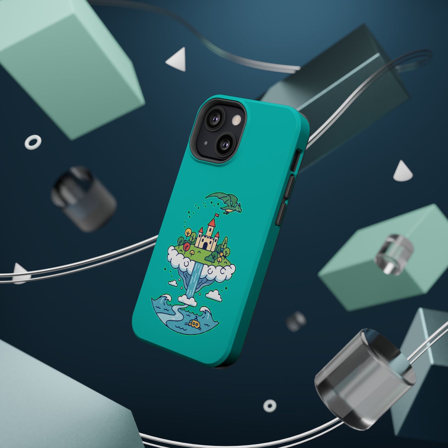 Floating Castle Dragon - Magical Fantasy Island - Magnetic Phone Case