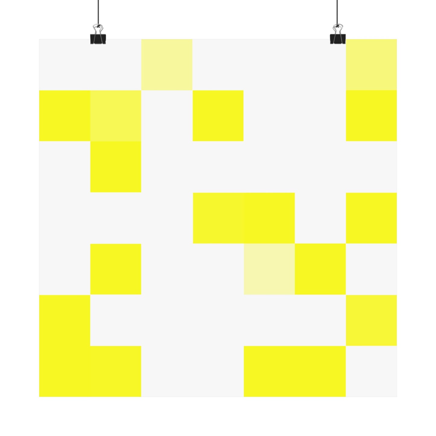Yellow Pixel Grid - Poster
