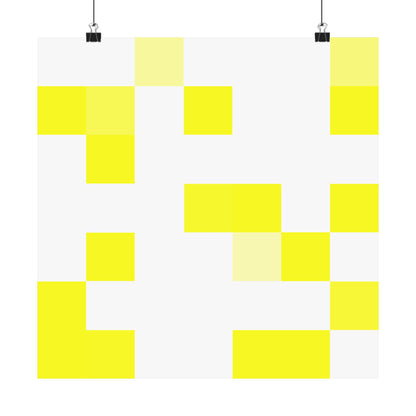 Yellow Pixel Grid - Poster