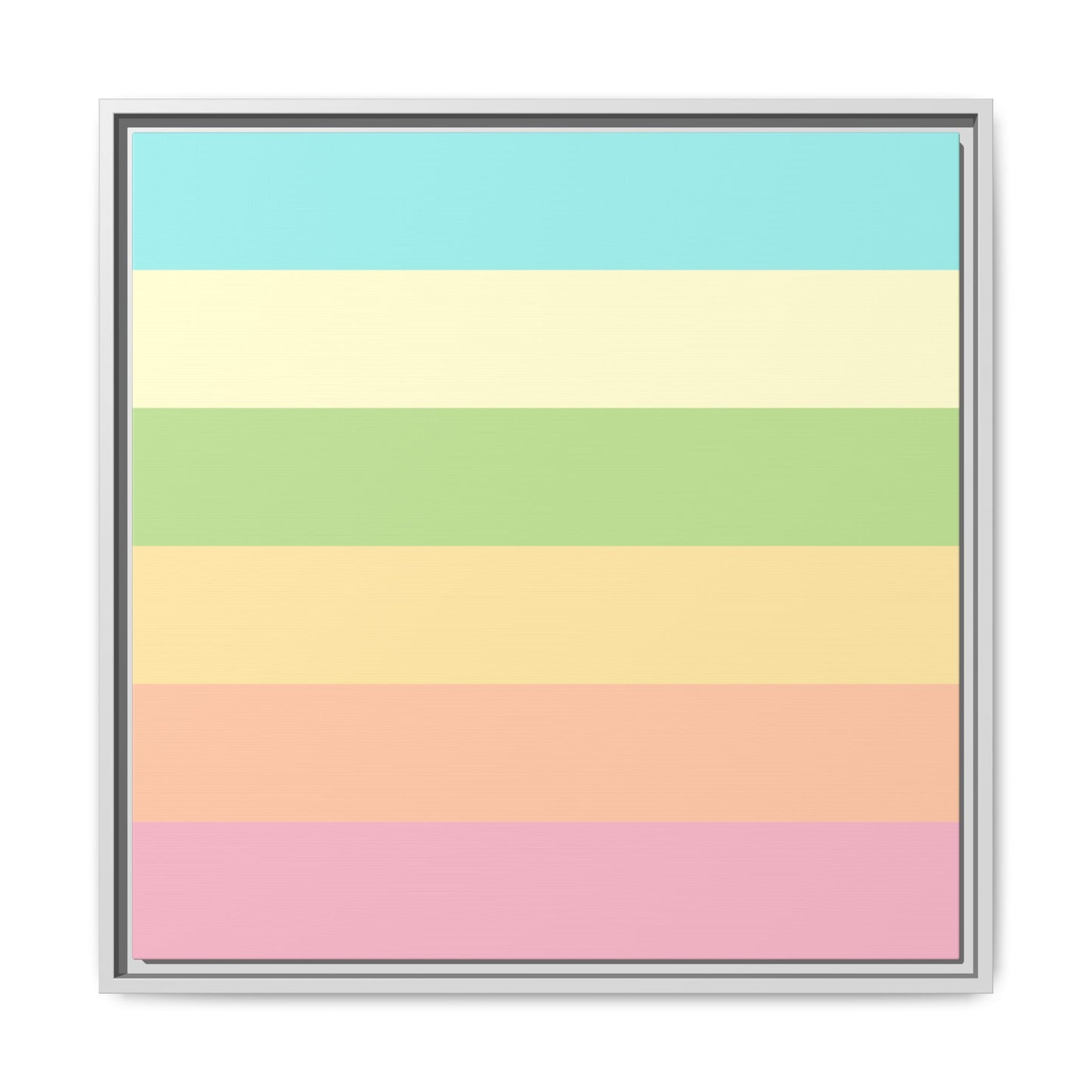 Pastel Stripes - Framed Canvas