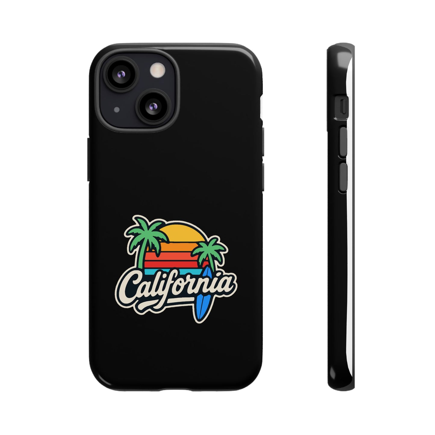 California Sunset Phone Case, Tropical Cell Phone Cover, Beach Lover Gift, Summer Vibes Accessory, Surfing Decor, Personalized Case