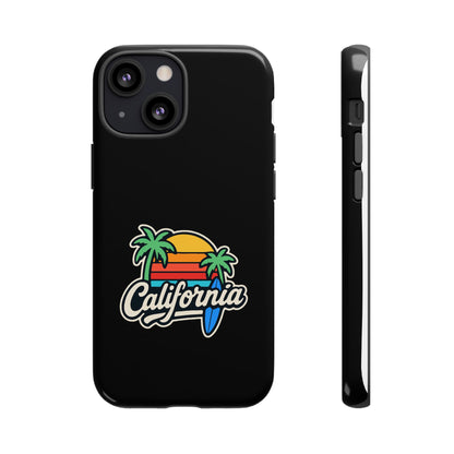 California Sunset Phone Case, Tropical Cell Phone Cover, Beach Lover Gift, Summer Vibes Accessory, Surfing Decor, Personalized Case