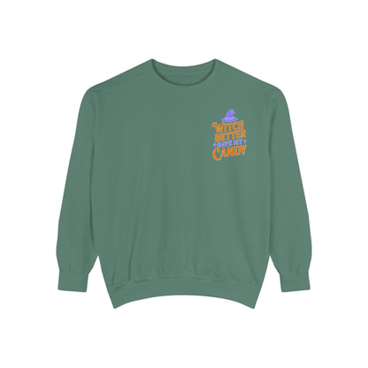 Witch Better Have My Candy Sweatshirt, Cozy Fall Sweatshirt, Halloween Gift, Unisex Pullover, Casual Fall Fashion, Festive Streetwear