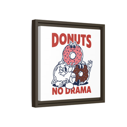 Donuts No Drama - Framed Canvas