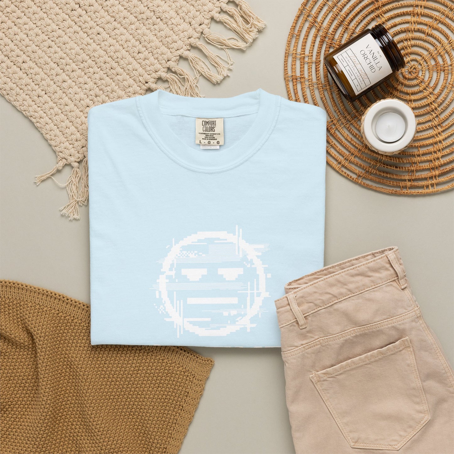 I’m Fine Glitched Smiley - T-Shirt