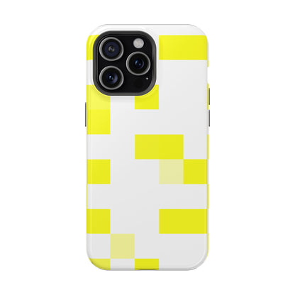 Yellow Pixel Grid -  Magnetic Phone Case