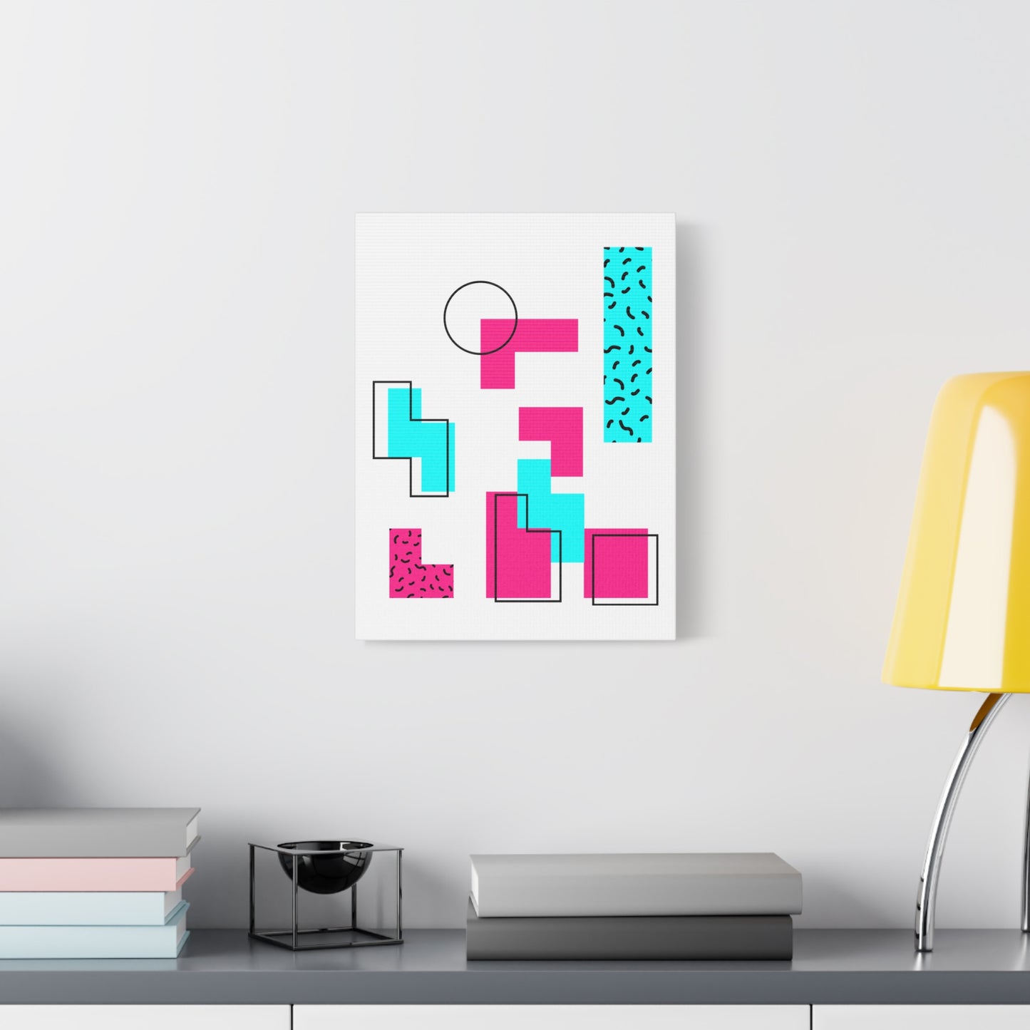 Retro Geometric Vibes - Canvas