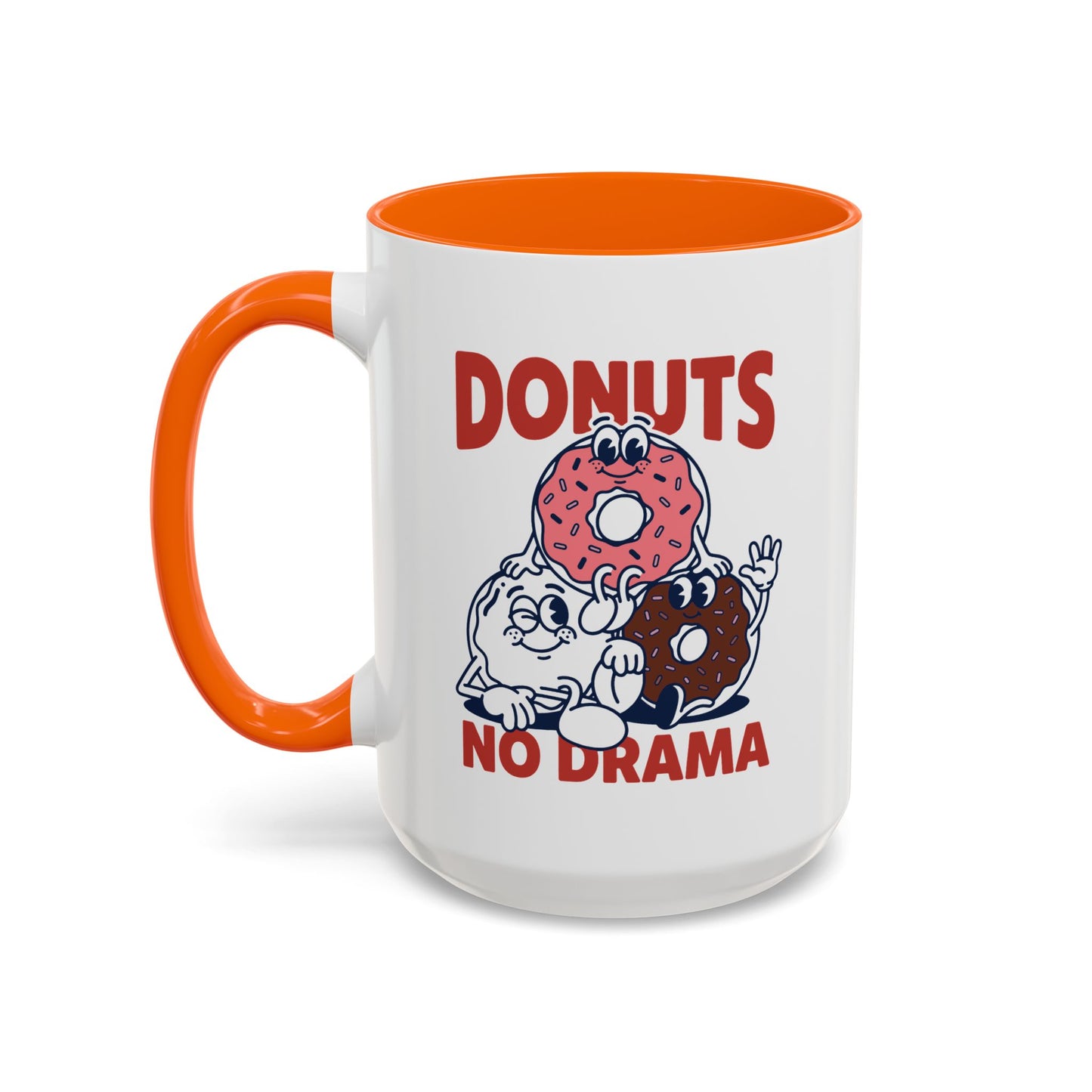 Donuts No Drama - Color Accent Mug