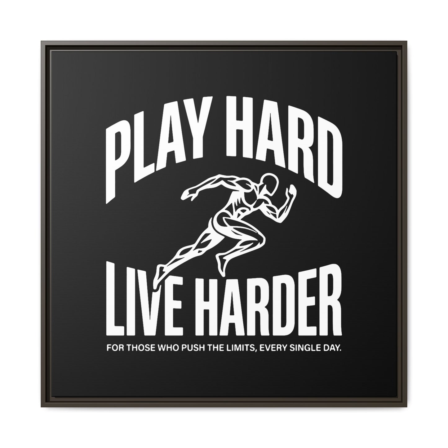 Play Hard / Live Harder - Framed Canvas