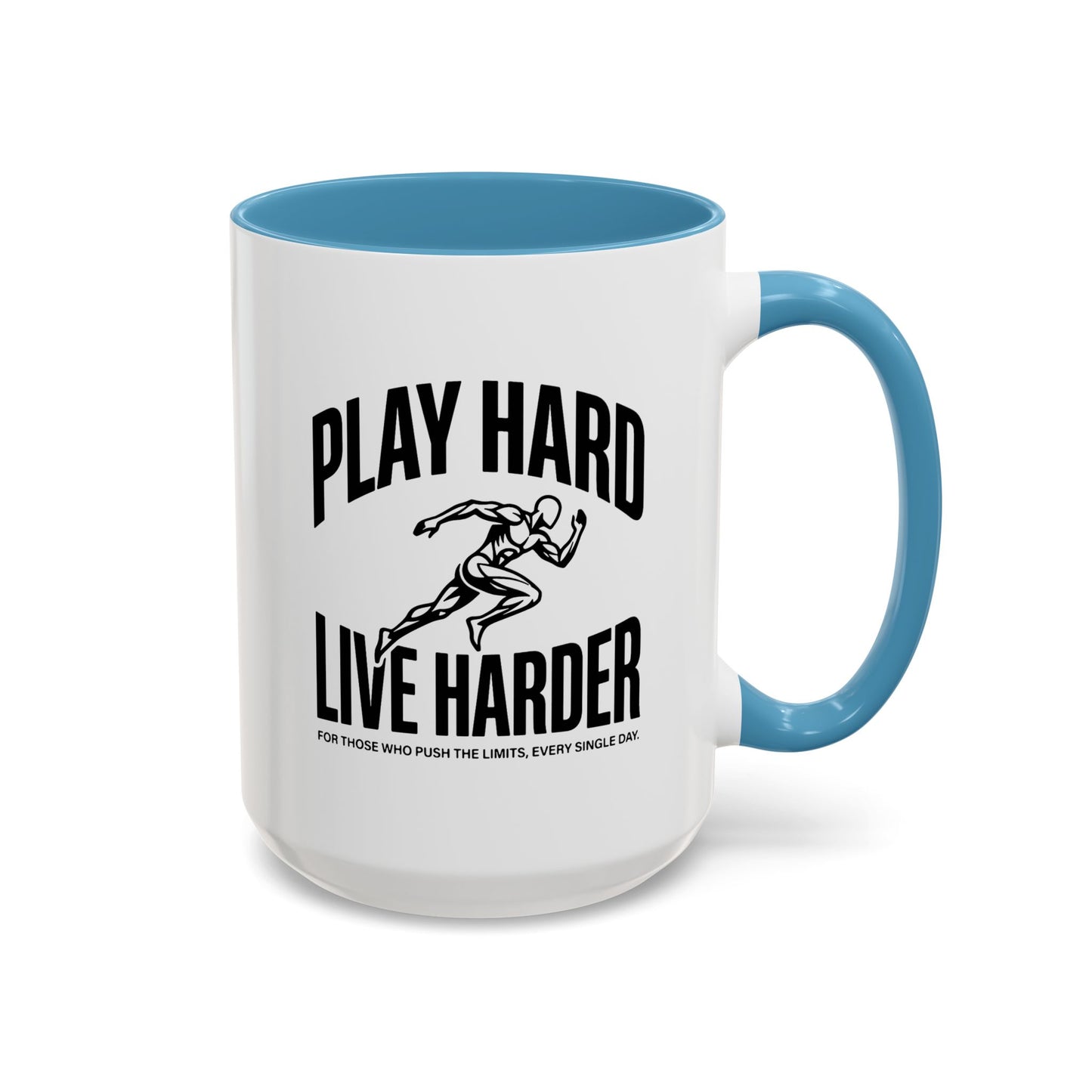 Play Hard / Live Harder - Color Accent Mug