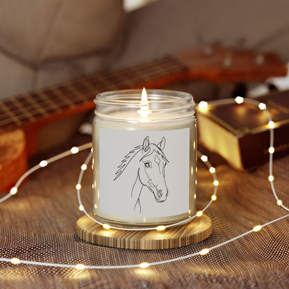Horse Portrait Sketch - Scented Candle
