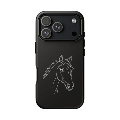 Horse Portrait Sketch - Tough Phone Case