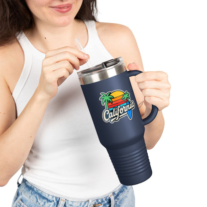 California Insulated Travel Mug - 40oz, Perfect for Road Trips, Outdoor Adventures, Gift for Travelers, Beach Lovers, Summer Vibes
