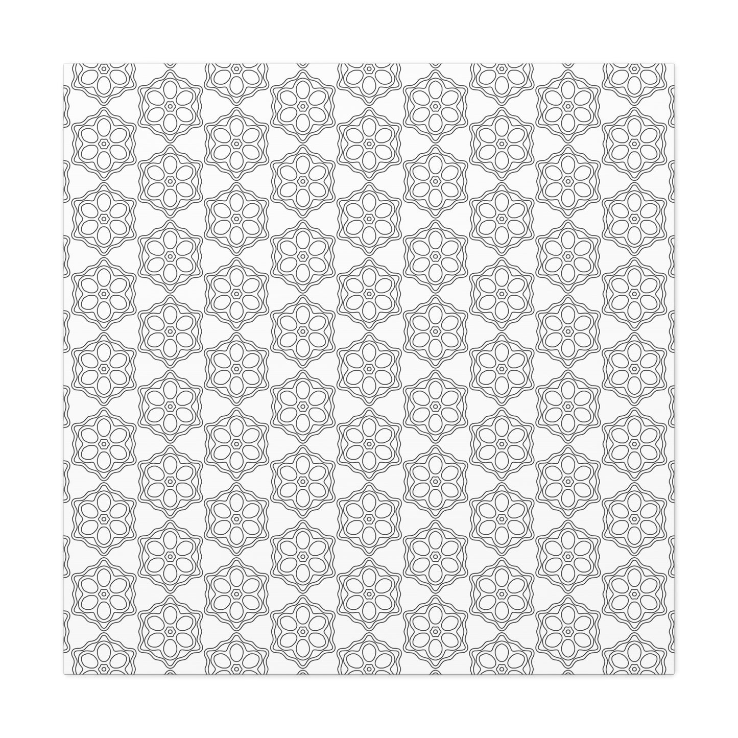 Elegant Geometric Wall Art Canvas, Modern Home Decor, Gray Pattern Stretched Canvas, Minimalist Artwork, Gift for New Home
