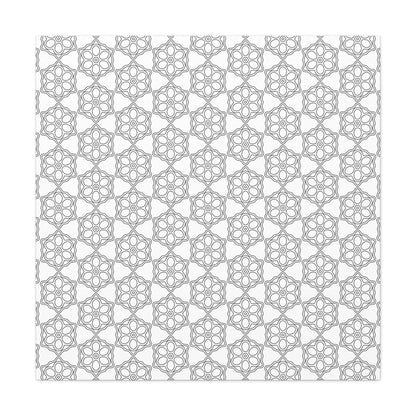 Elegant Geometric Wall Art Canvas, Modern Home Decor, Gray Pattern Stretched Canvas, Minimalist Artwork, Gift for New Home