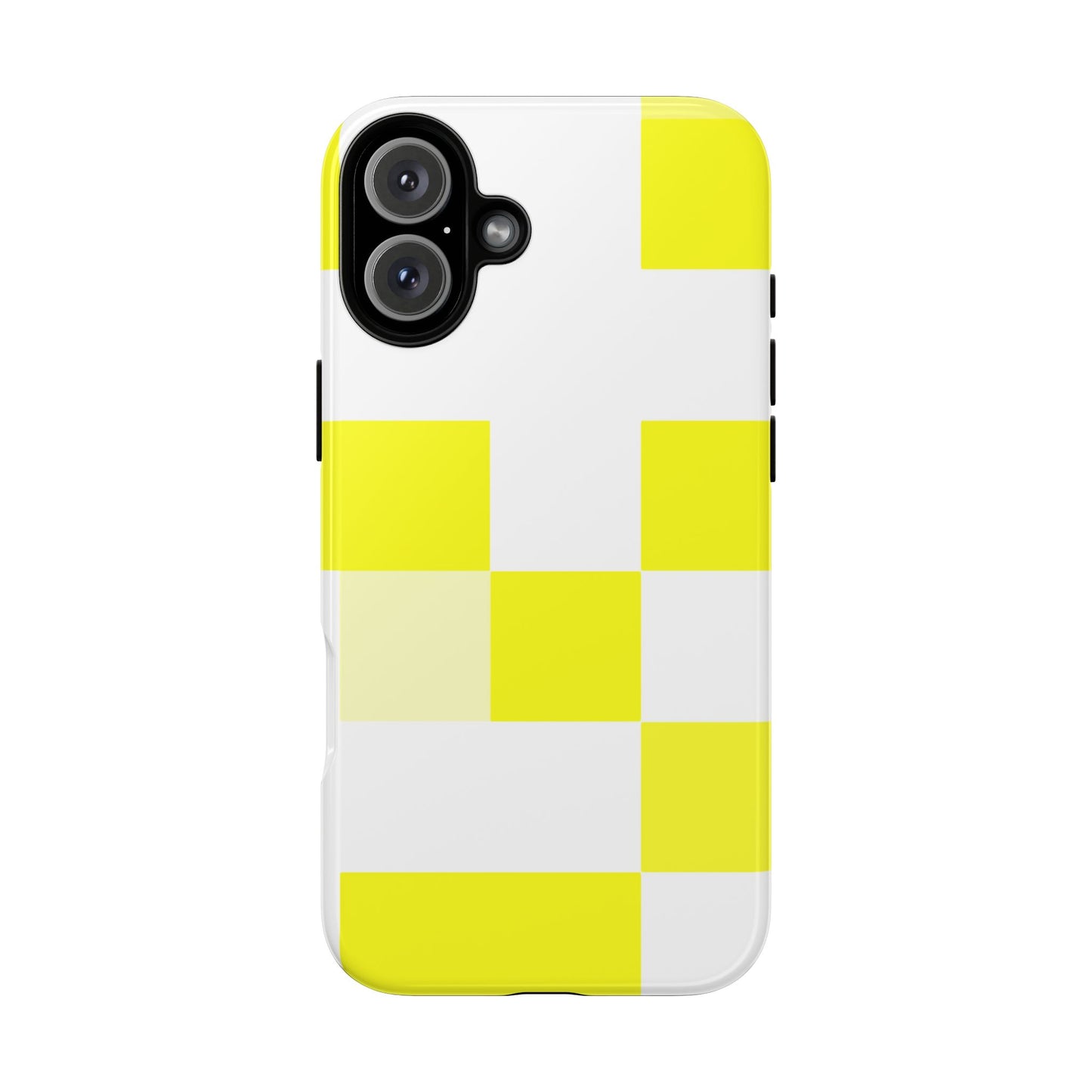 Yellow Pixel Grid - Phone Case
