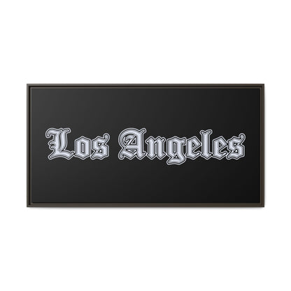 Los Angeles Matte Canvas Art, Framed Wall Decor, Urban Home Art, City Poster, Gift for Angelenos, Modern Art Piece - Silver Edition