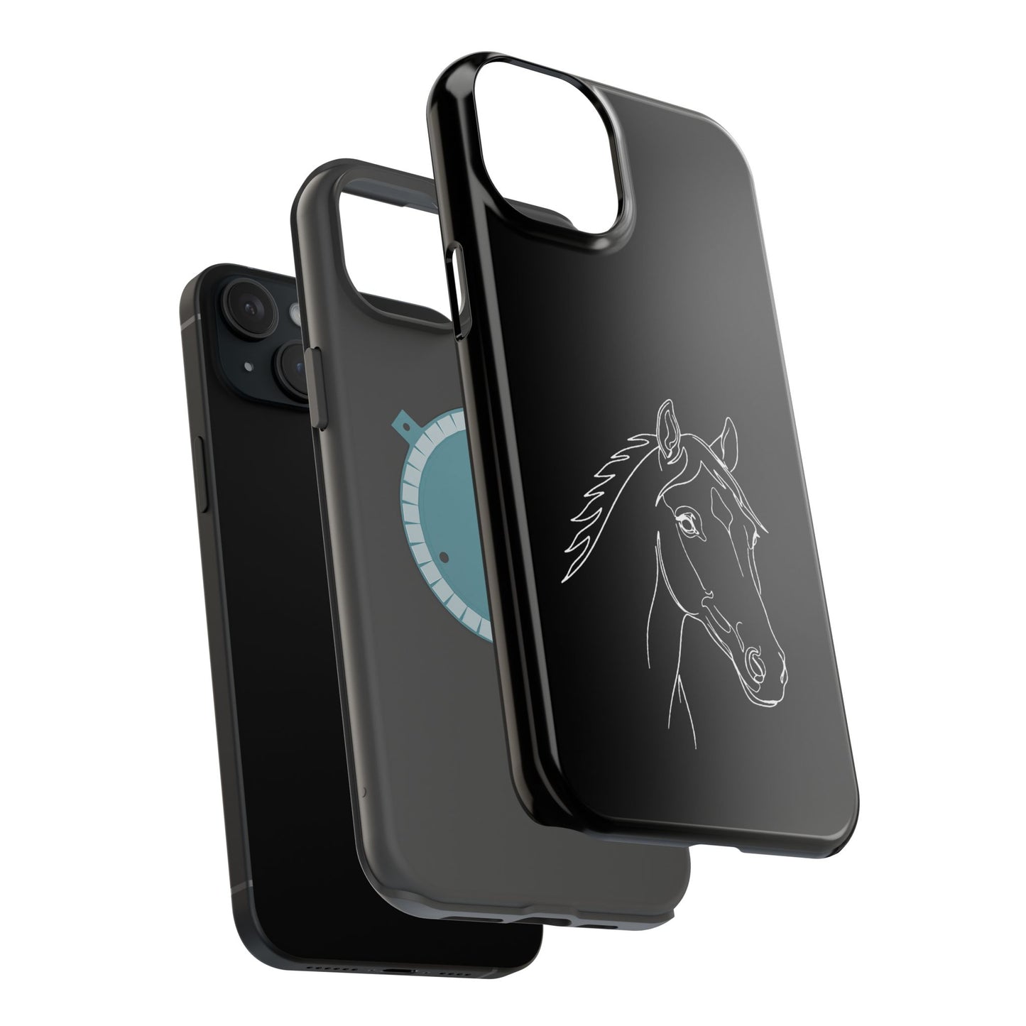 Horse Portrait Sketch - Magnetic Phone Case