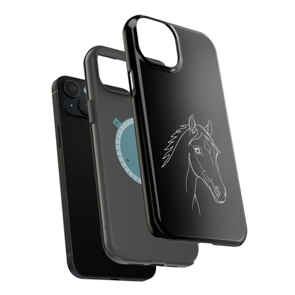 Horse Portrait Sketch - Magnetic Phone Case