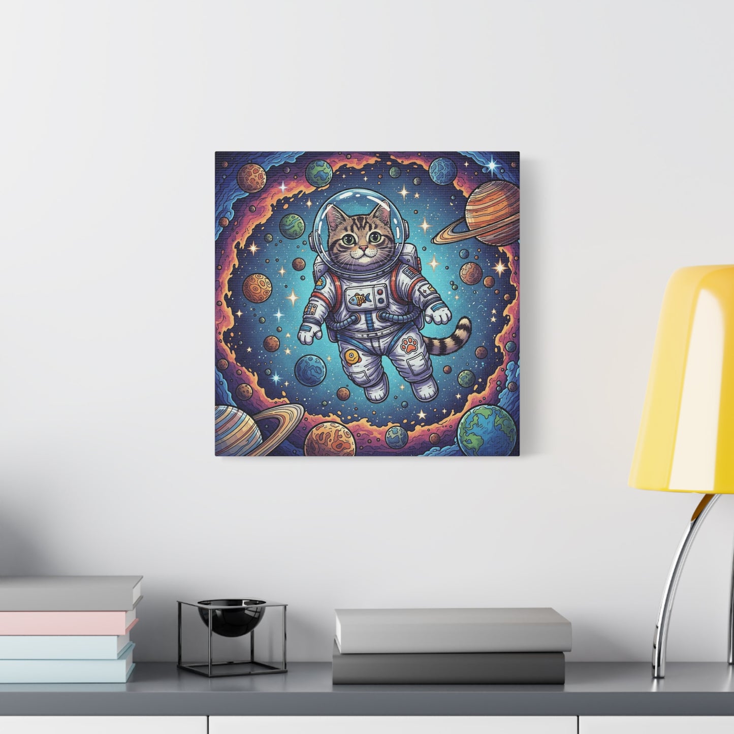 Astronaut Cat - Stretched Canvas