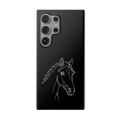 Horse Portrait Sketch - Flexi Phone Case