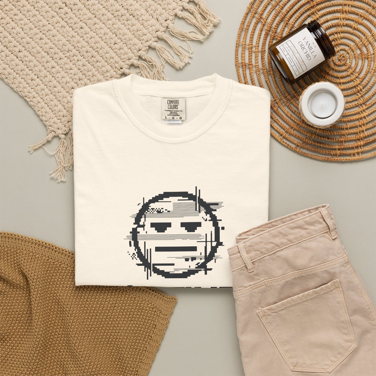 I’m Fine Glitched Smiley - T-Shirt
