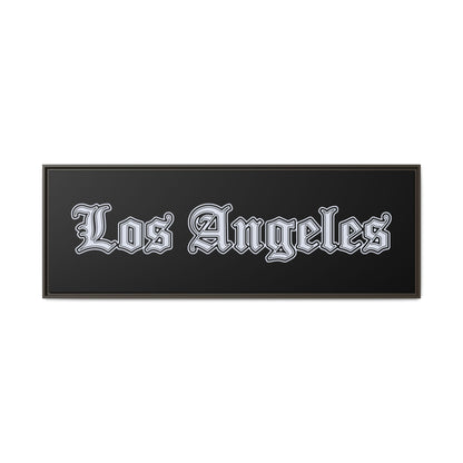 Los Angeles Matte Canvas Art, Framed Wall Decor, Urban Home Art, City Poster, Gift for Angelenos, Modern Art Piece - Silver Edition