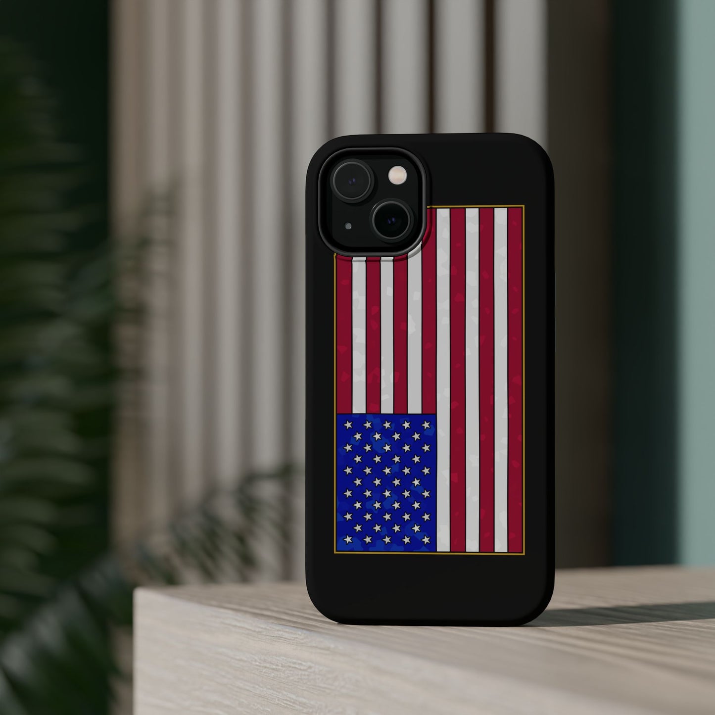 New Glory American Flag (Gold Edge Edition) - Magnetic Phone Case