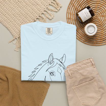 Horse Portrait Sketch - T‑Shirt