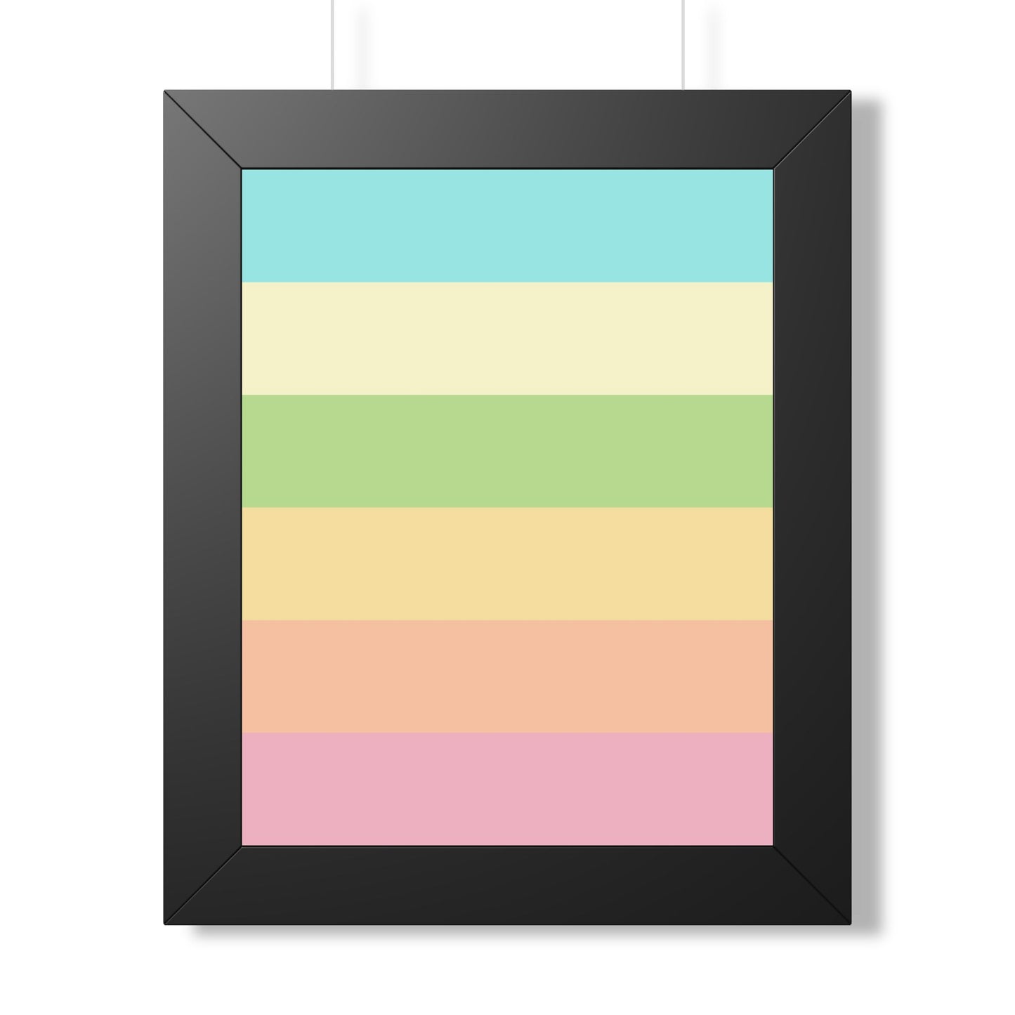 Pastel Stripes - Framed Poster