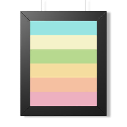 Pastel Stripes - Framed Poster