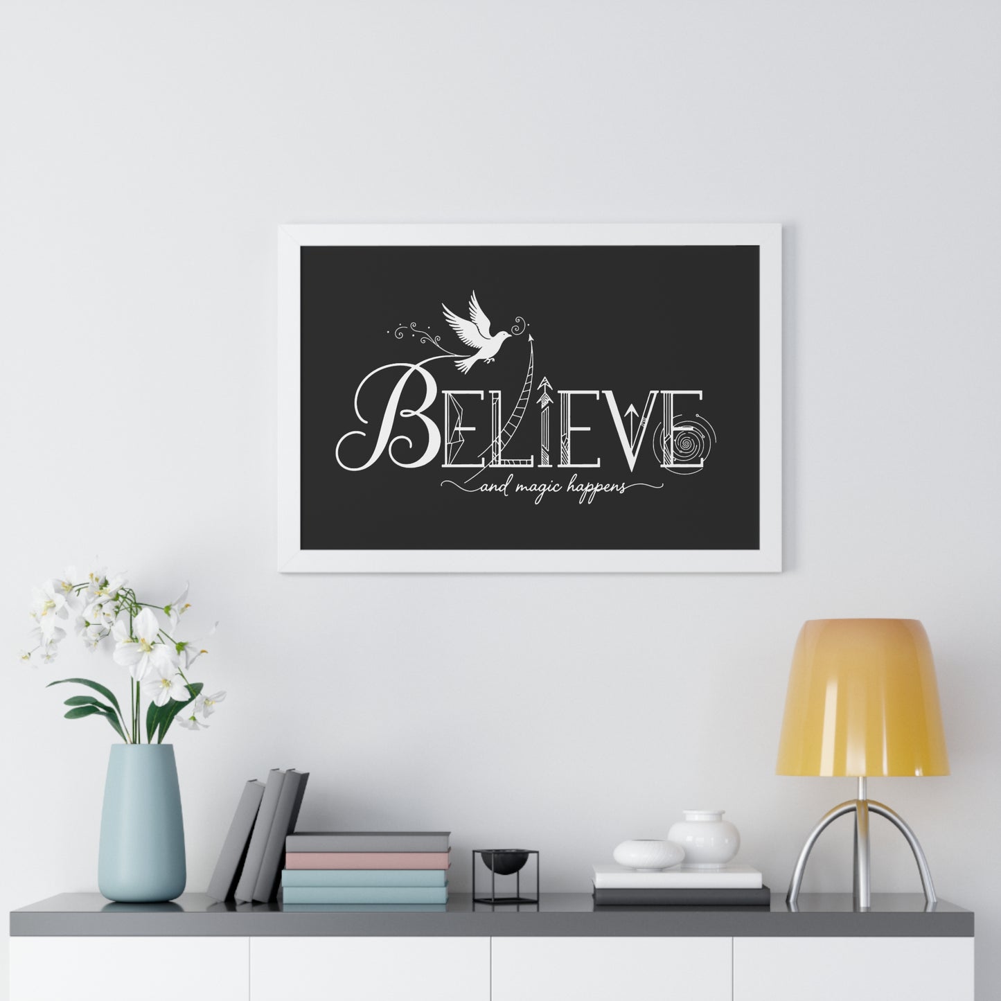 Believe and Magic Happens - Framed Poster