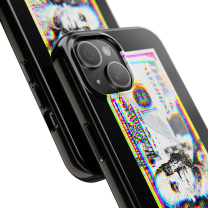 100 Dollars Bill - Neon Color Explosion - Phone Case