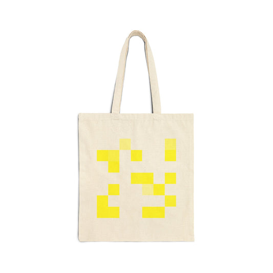 Yellow Pixel Grid - Tote Bag