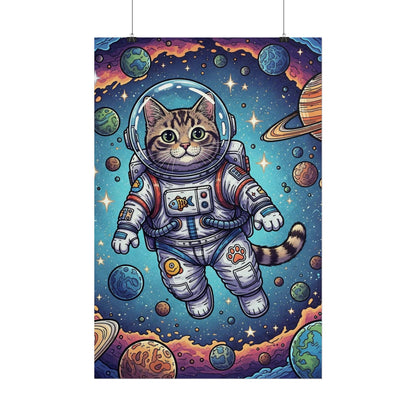 Astronaut Cat - Rolled Poster