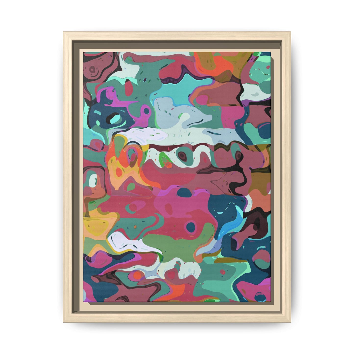 Colorful Abstract Marble - Framed Canvas