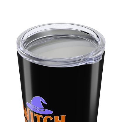 Spooky Themed Tumbler for Witches, Halloween Gift, Holiday Drinkware, Magical Travel Mug, Witchy Accessories