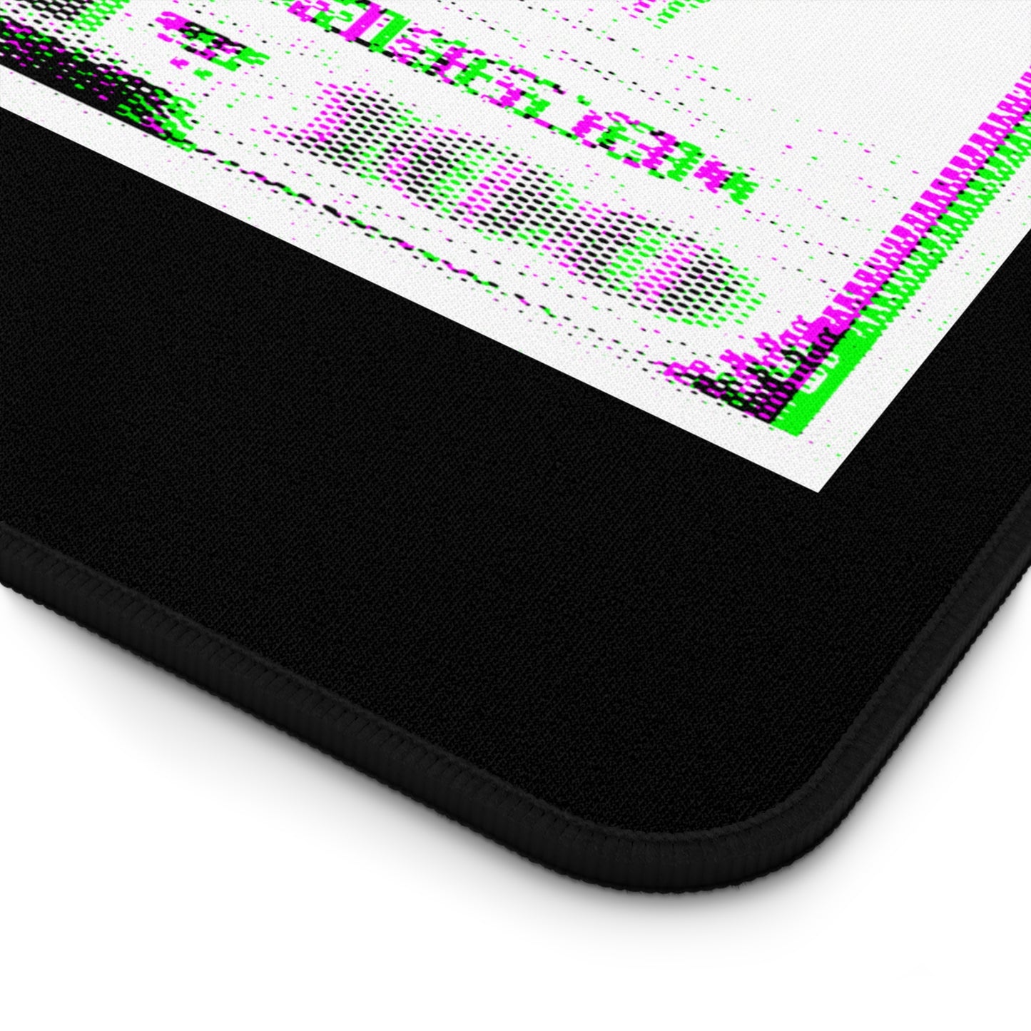 100 Dollars Bill - Green/Magenta Glitch - Desk Mat